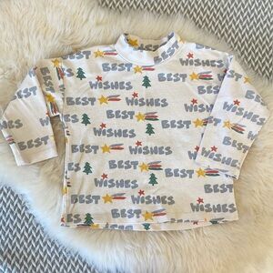 Zara Best Wishes Holiday Shirt 18-24m
